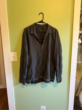 Abercrombie & Fitch Black Dot-Pattern Lightweight Shirt Jacket